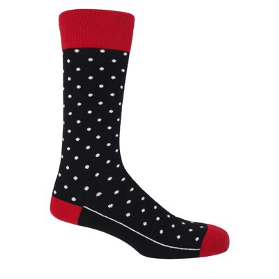 Calcetines Hombre Pin Polka - Black