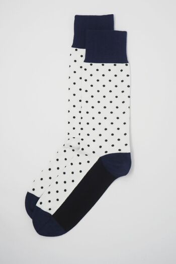 Chaussettes Homme Pin Polka - Blanc 2