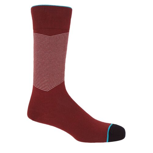 Chevron Men's Socks - Garnet