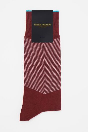 Chaussettes Homme Chevron - Garnet 3