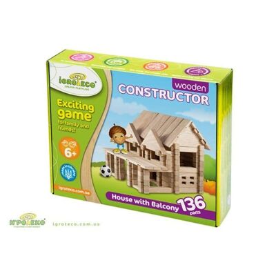 House with Balcony | 136 pcs. 6+ Toys and crafts