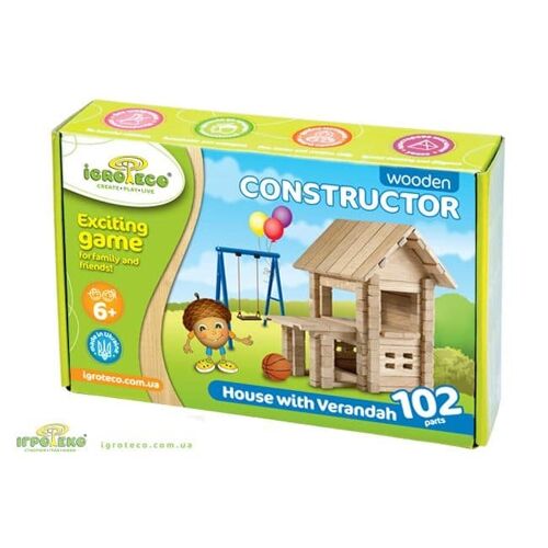 House with Verandah | 102 pcs. 6+ - Toys and crafts