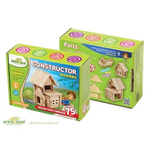 HOUSE WITH GARAGE | 75 pcs. 5+ - Toys and crafts
