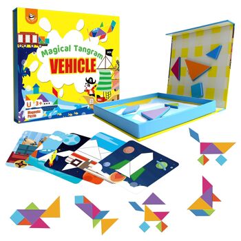 Magnet / jeu magnétique puzzle tangram création pour enfant 3 - 6