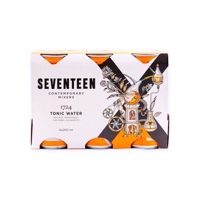 Seventeen Contemporary Mixers Tonic Water - 6 cans of 200ml.Low sugar content.
