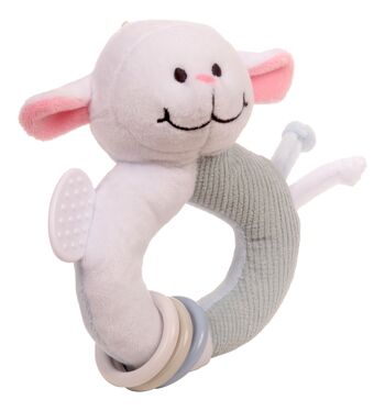 Lamb Ringaling - premier jouet de bébé - hochet de dentition et jouet froissé 3