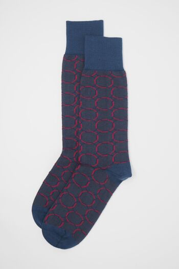 Chaussettes pour hommes Linked - Marine 2