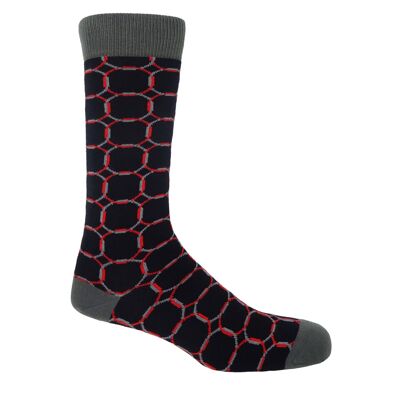 Verknüpfte Herrensocken - Schwarz