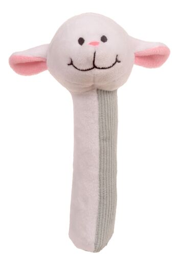 Lamb Squeakaboo - le premier jouet de bébé - hochet couineur et jouet froissé 1
