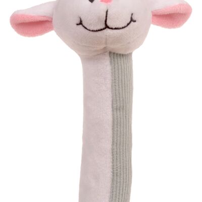 Lamb Squeakaboo - il primo giocattolo del bambino - sonaglino cigolante e giocattolo increspato