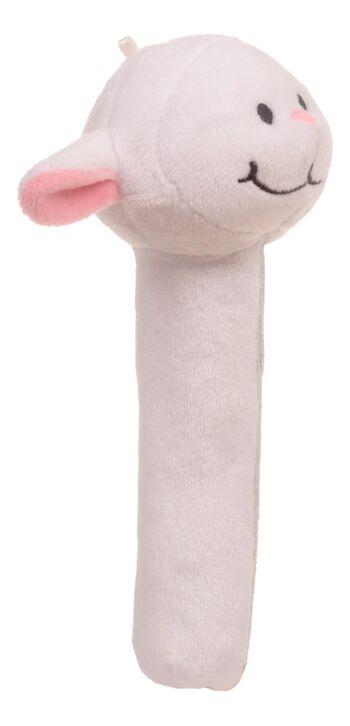 Lamb Squeakaboo - le premier jouet de bébé - hochet couineur et jouet froissé 2