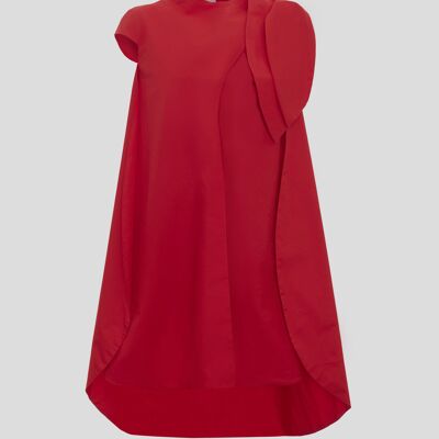 RED PETALO SHIRT DRESS