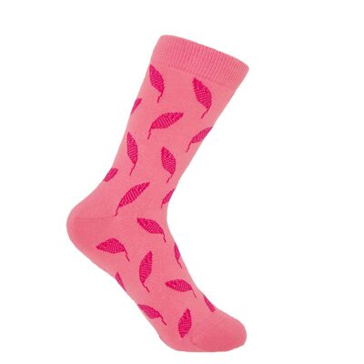 Blatt Damen Socken - Pink