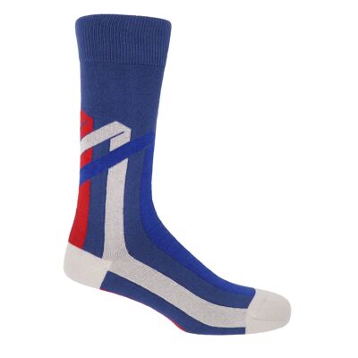 Chaussettes Homme Ribbon Stripe - Royal Blue