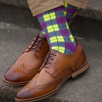 Chaussettes homme Checkmate - Neon 4