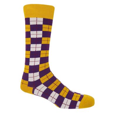 Checkmate Men's Socks - Gold