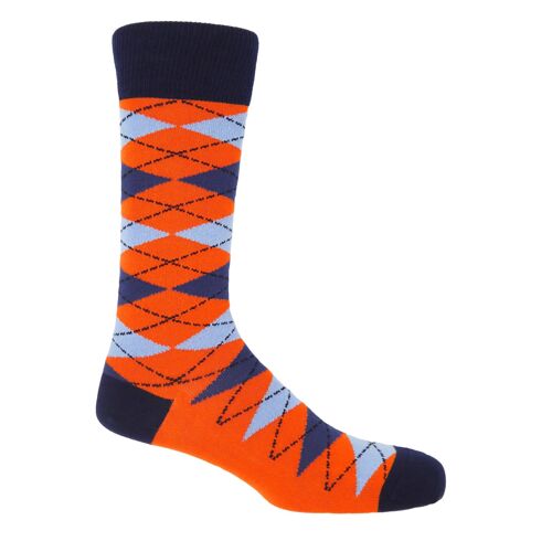 Argyle Men's Socks - Orange