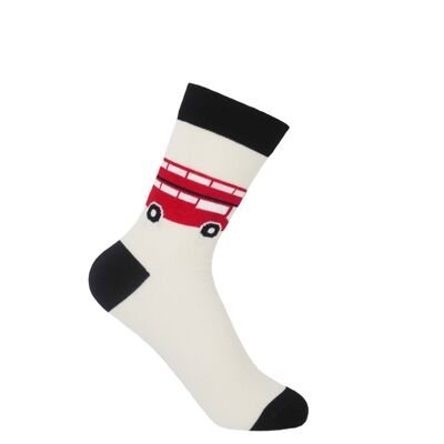 Calcetines Mujer London Bus - Crema