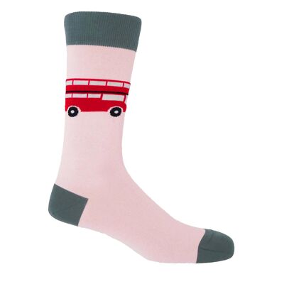 Calcetines Hombre London Bus - Pink