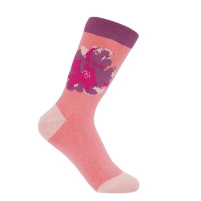 Wildblume Damen Socken - Pfirsich