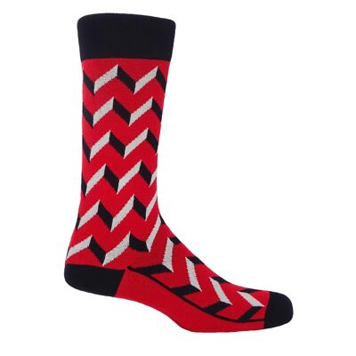 Chaussettes homme Optical - Scarlet