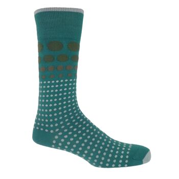 Chaussettes Homme Grad Polka - Teal 1