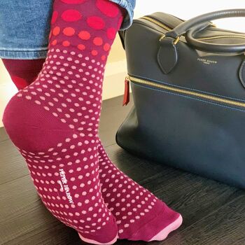 Chaussettes Homme Grad Polka - Bordeaux 3