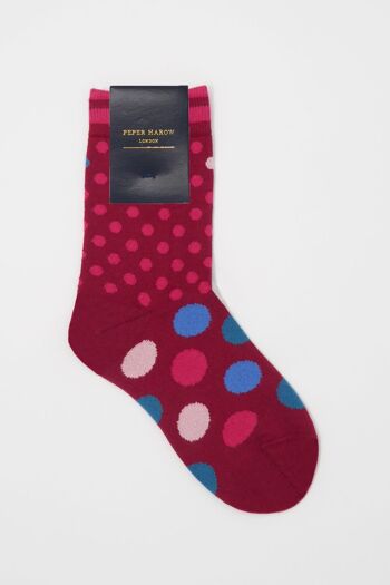 Chaussettes Femme Mary - Vin 2