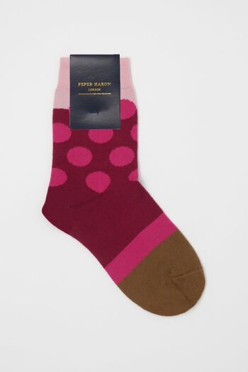 Chaussettes Femme Eleanor - Framboise 2