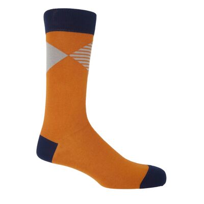 Big Diamond Men's Socks - Orange
