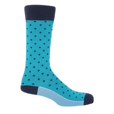 Pin Polka Men's Socks - Azure