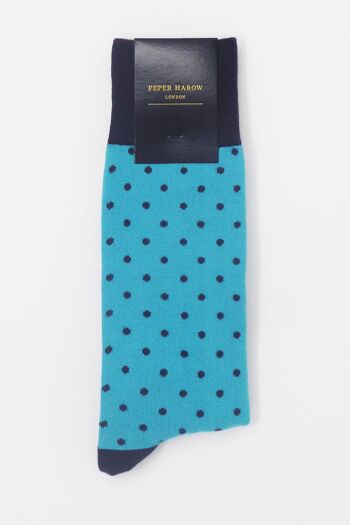 Chaussettes Homme Pin Polka - Azur 2