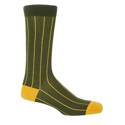 Chaussettes Homme Pin Stripe - Vert