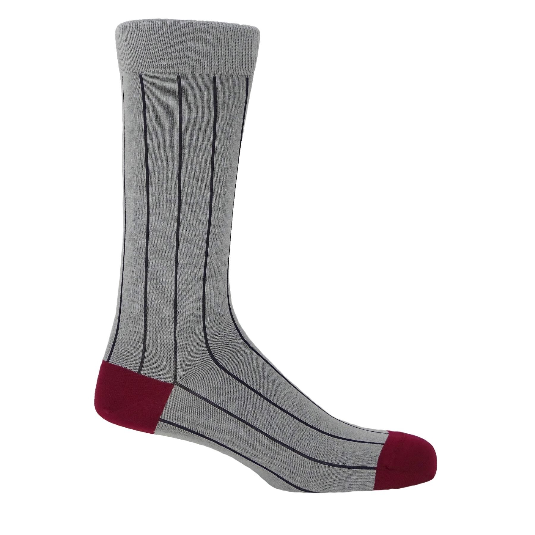 Pin Stripe Herren Socken - Esche