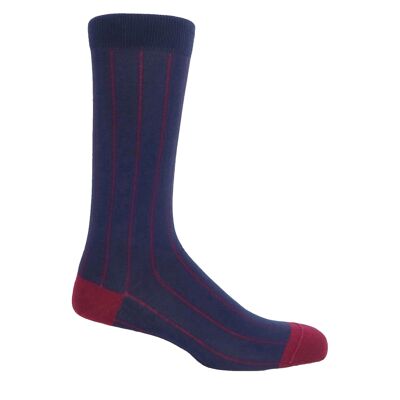 Chaussettes Homme Pin Stripe - Navy