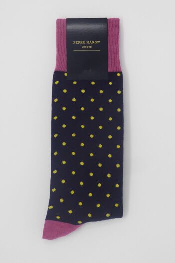 Chaussettes Homme Pin Polka - Midnight 2