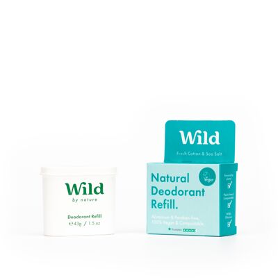 Wild Fresh Cotton & Sea Salt Deodorant Refill 43g
