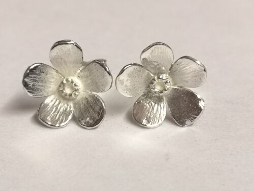 Forget me not earstuds in Silver