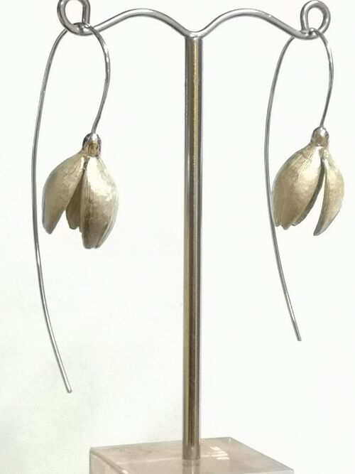 Snowdrop drops hand made from Sterling Silver