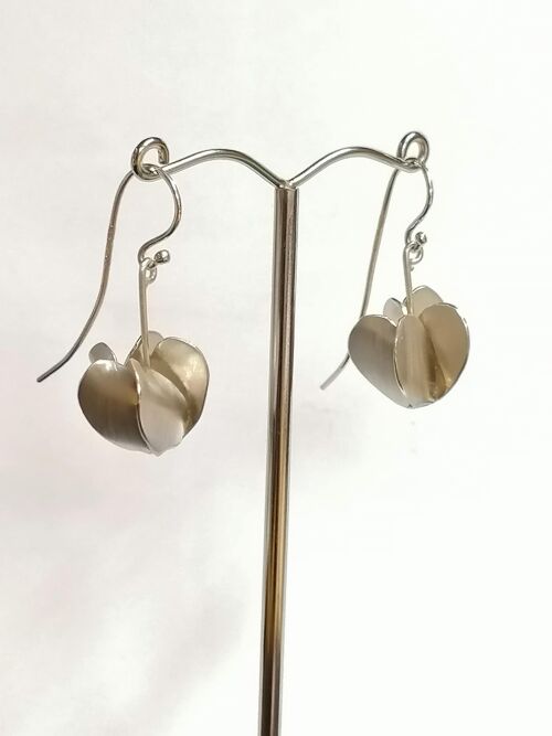 Cyclamen drop earrings hand made from Silver