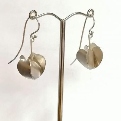 Cyclamen drop earrings hand made from Silver