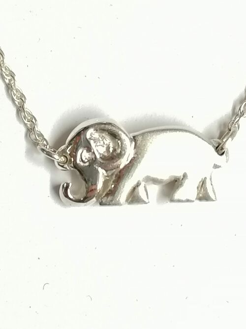 Elephant pendant hand made from Sterling Silver