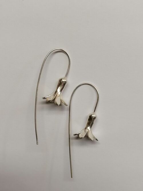 Solomon's seal, Silver drop ear rings