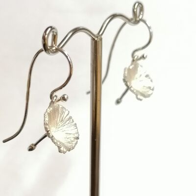 Dandelion seed eardrop made from Silver