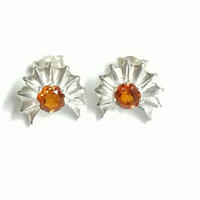 Sunrise Citrine earstuds made from Silver