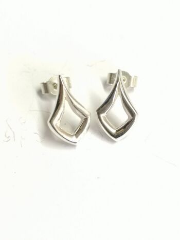 Clous d'oreilles Gouttelettes en Argent 1