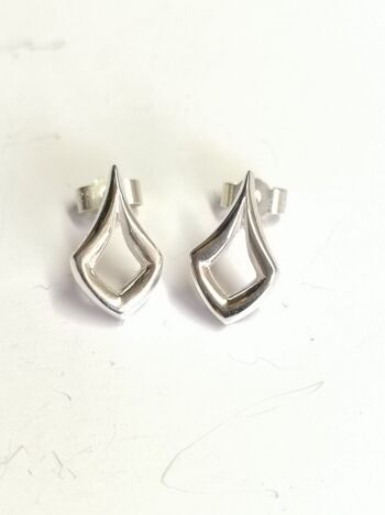 Clous d'oreilles Gouttelettes en Argent 2