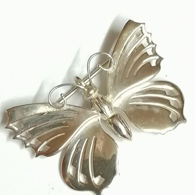 Broche mariposa elaborado en Plata de Ley