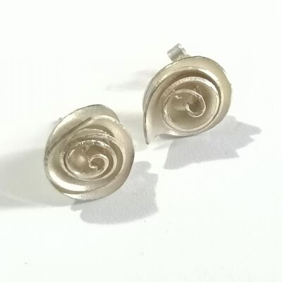 Boucles d'oreilles roses en argent