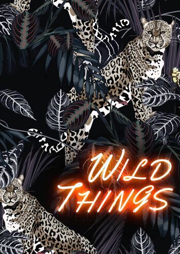 Impression d'art effet néon Wild Things A3 2